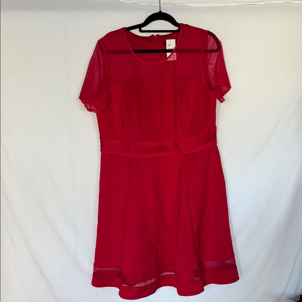 Lane Bryant Vibrant Red Midi Dress